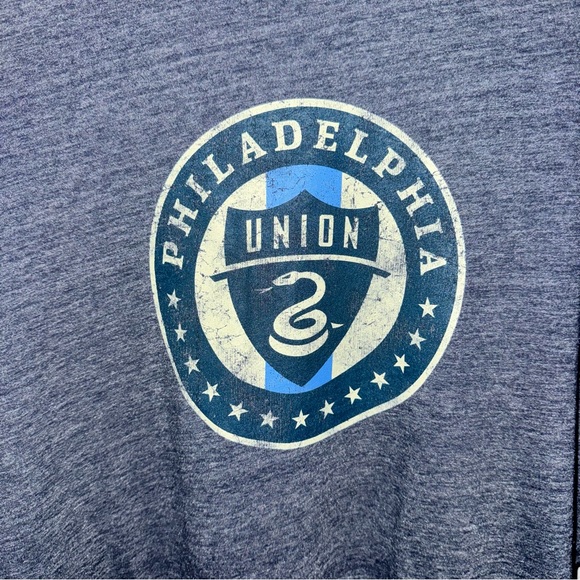MLS Other - Philadelphia Union MLS Mens T-Shirt XL NWT Blue Heather Short Sleeve Crew Neck